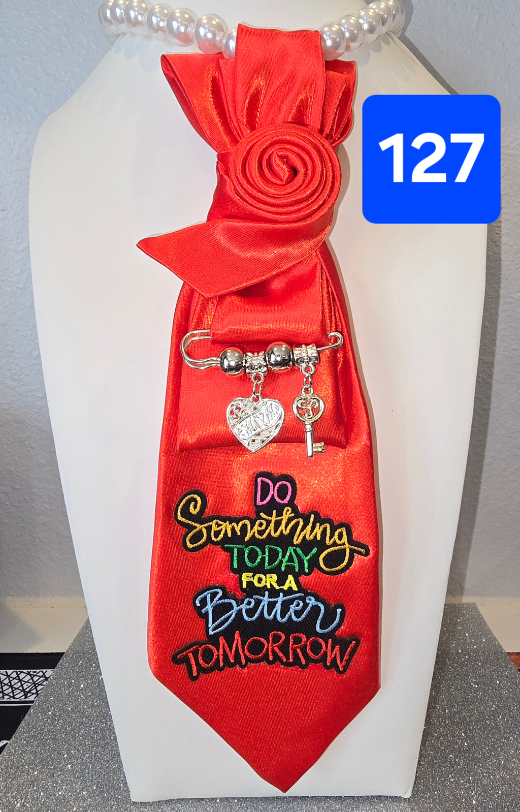Better Tomorrow Red Swirl Tie