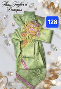 Pink & Lime Bloom Vintage Tie
