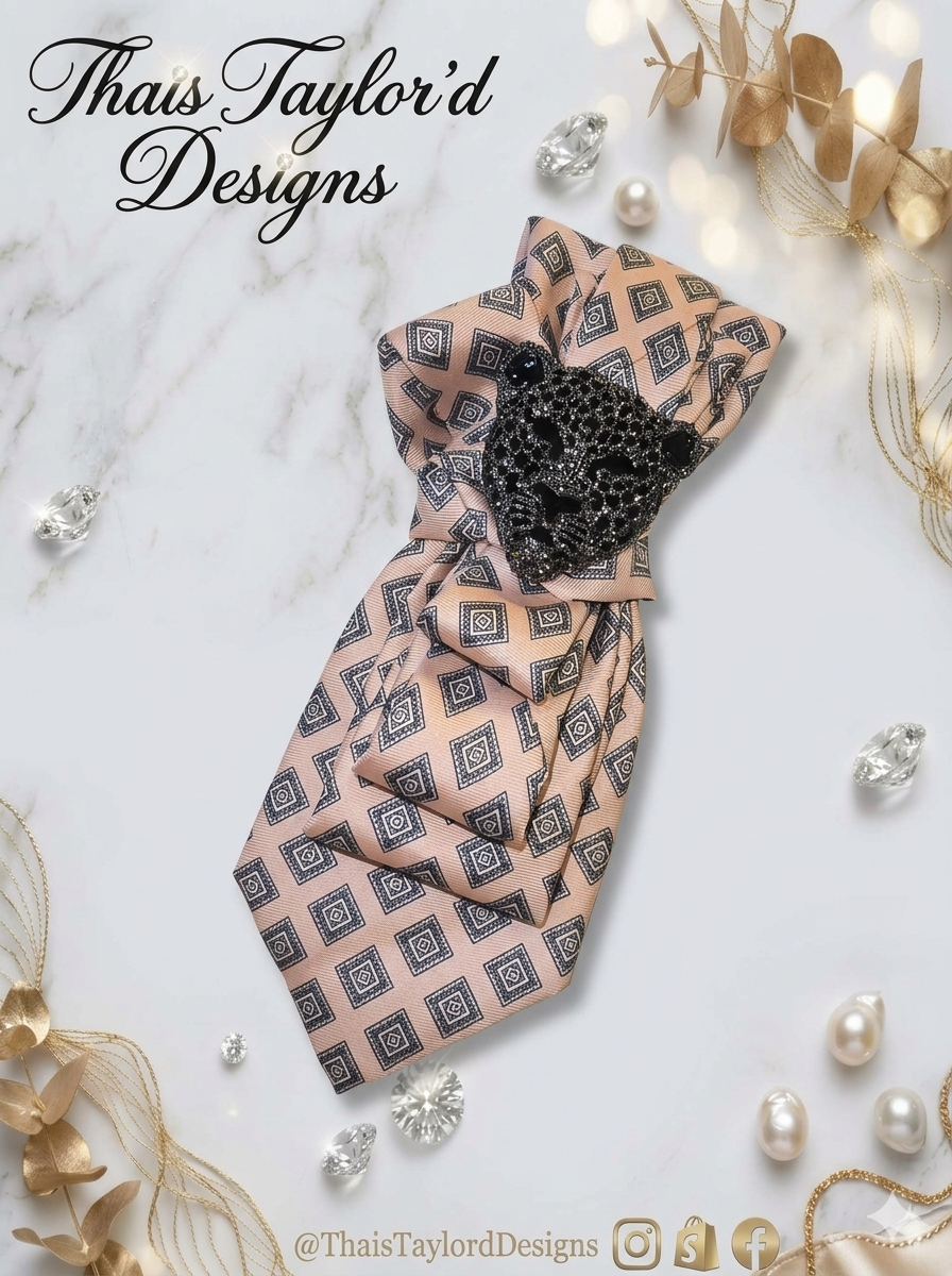 Pink Diamond Black Panther Tie
