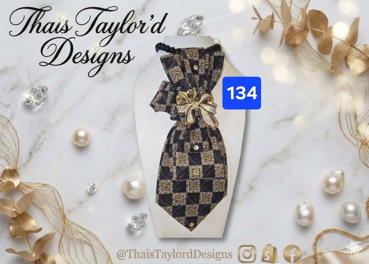 Black & Gold Bling Boss Tie