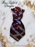 Blessed Swirl Wine Stripe Tie