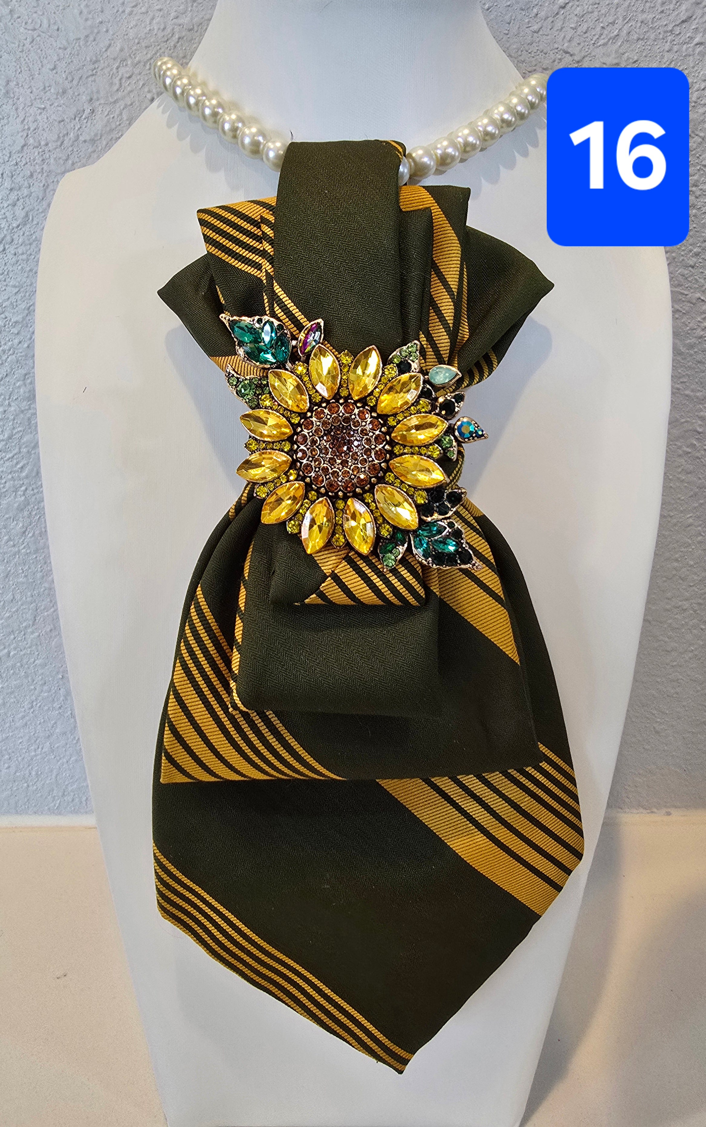Bloom in Gold & Olive Statement Tie