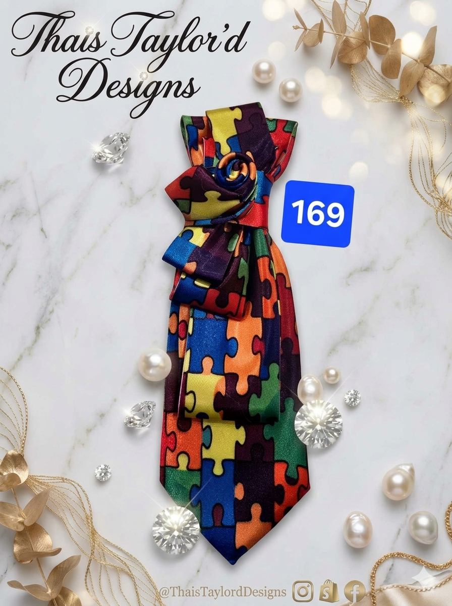 "Piece by Piece" Satin Swirl Tie
