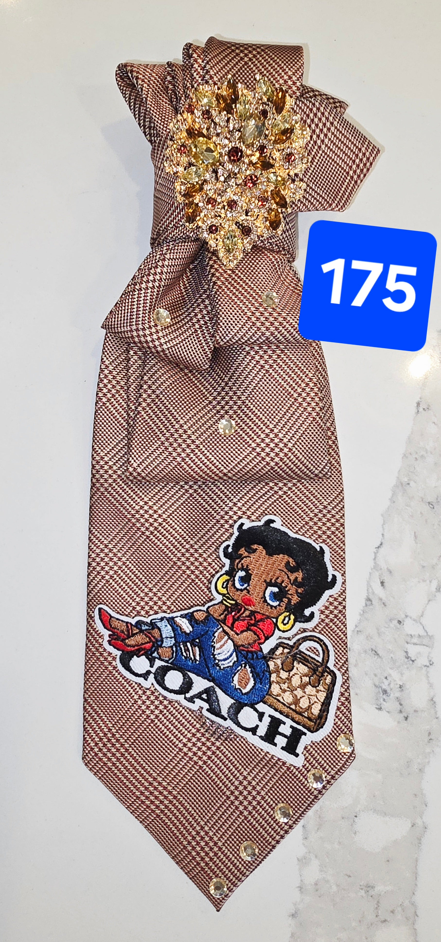 Booped & Branded – Betty Boop Coach inspired Patch Tie