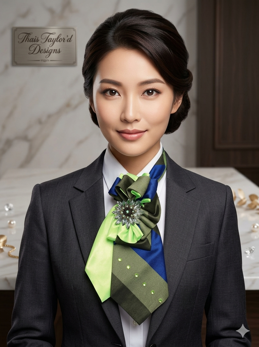 The Green Scene – Double Tie Statement Piece