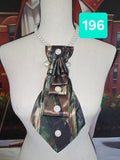 Pearls in the Wild | Woodland Camo Satin Necktie with Pearl Embellishment