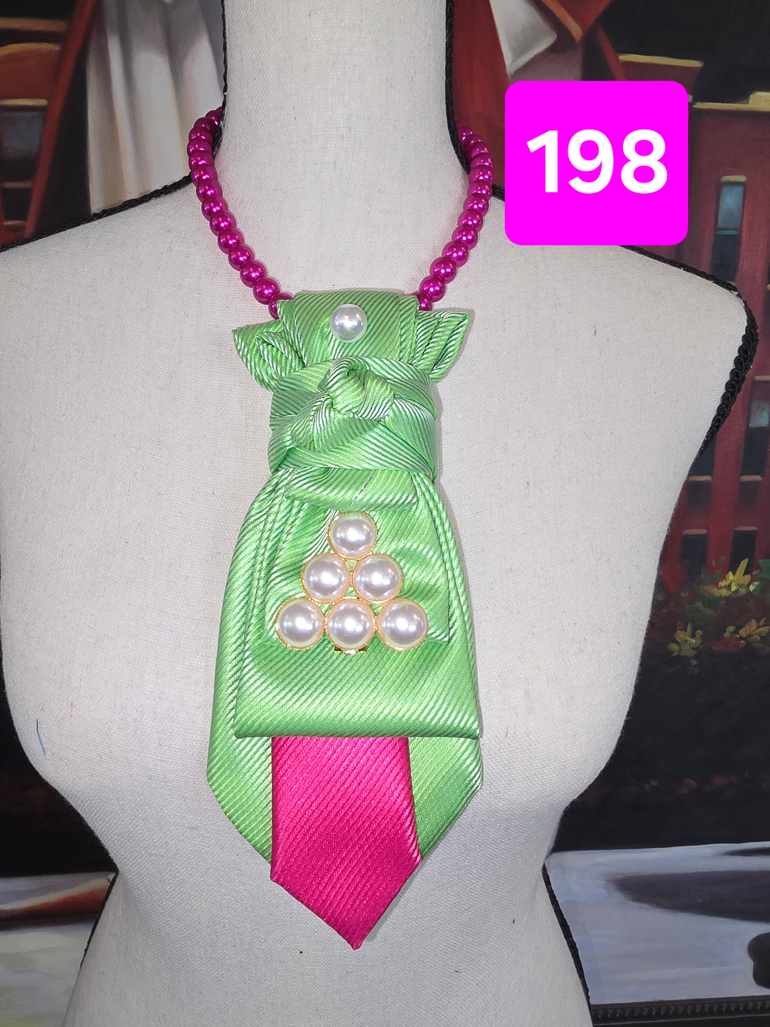 Pink and Green with Pearls