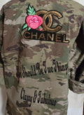CC Inspired Vintage Patched Military Jacket