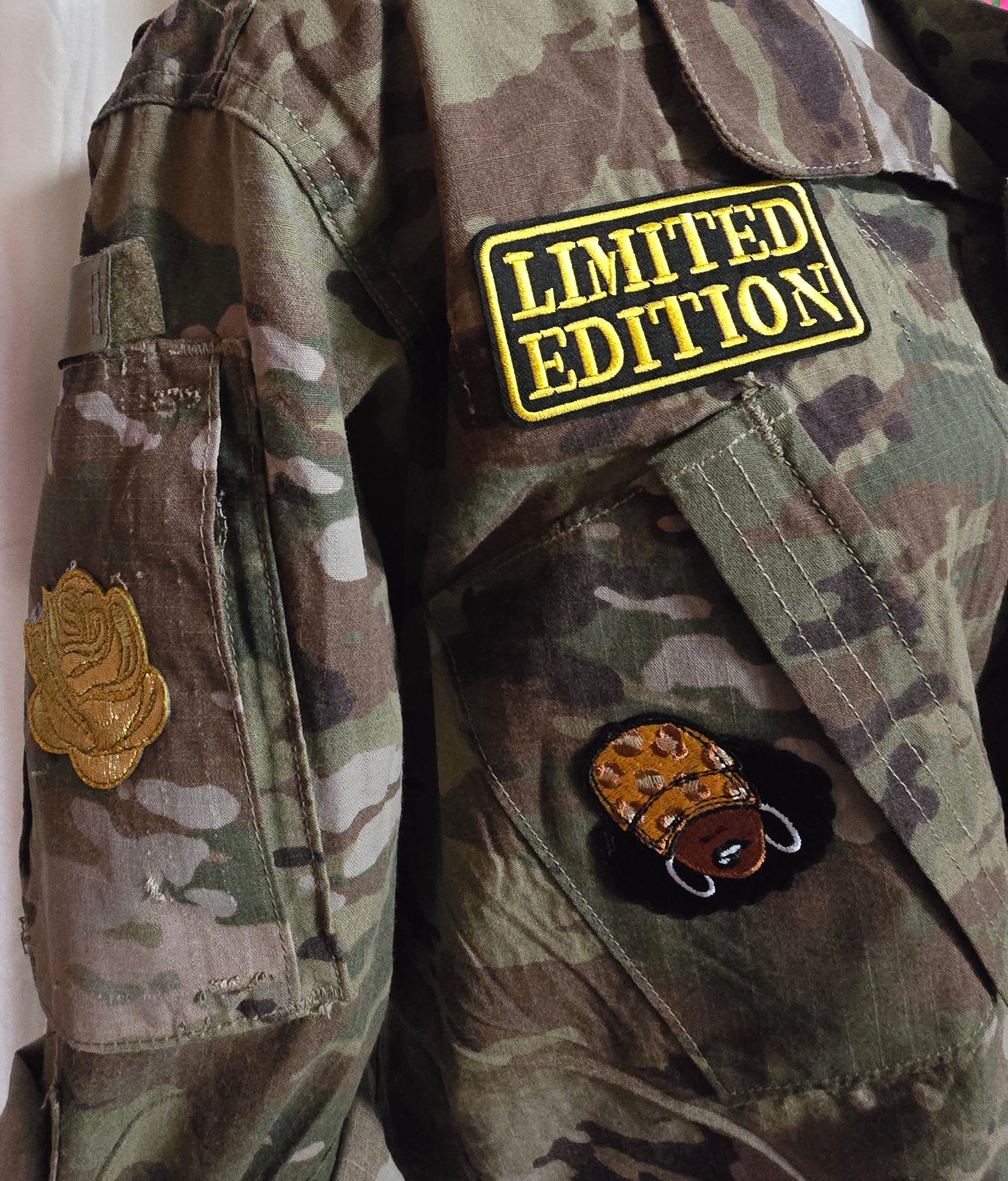 CC Inspired Vintage Patched Military Jacket