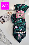 Ivy & Pearls Striped Tie