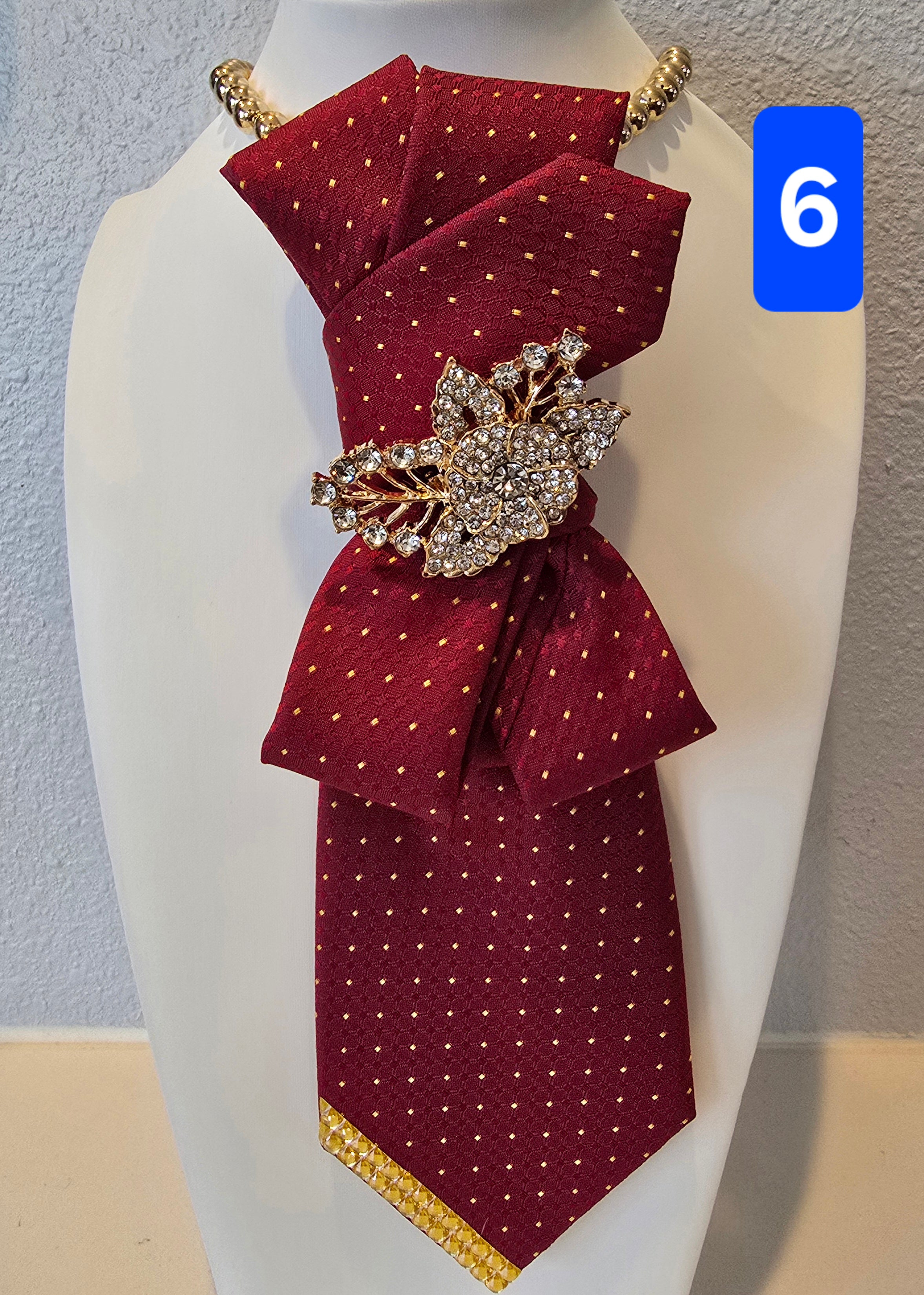 Royal Merlot Gold Dotted Cravat