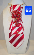 Red Stripe Glam Tie