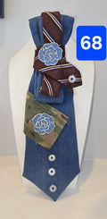 The Denim Camo Rose Bling Tie