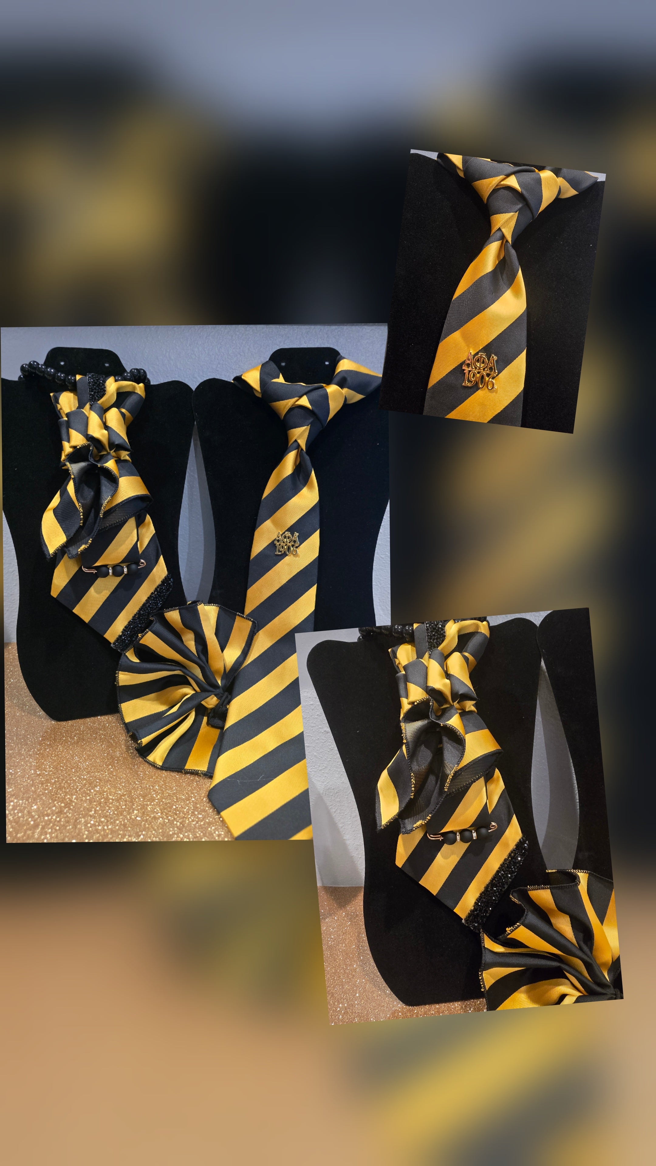 Ice Cold & Dripped in Gold – Alpha Tie Set for Him & His Date