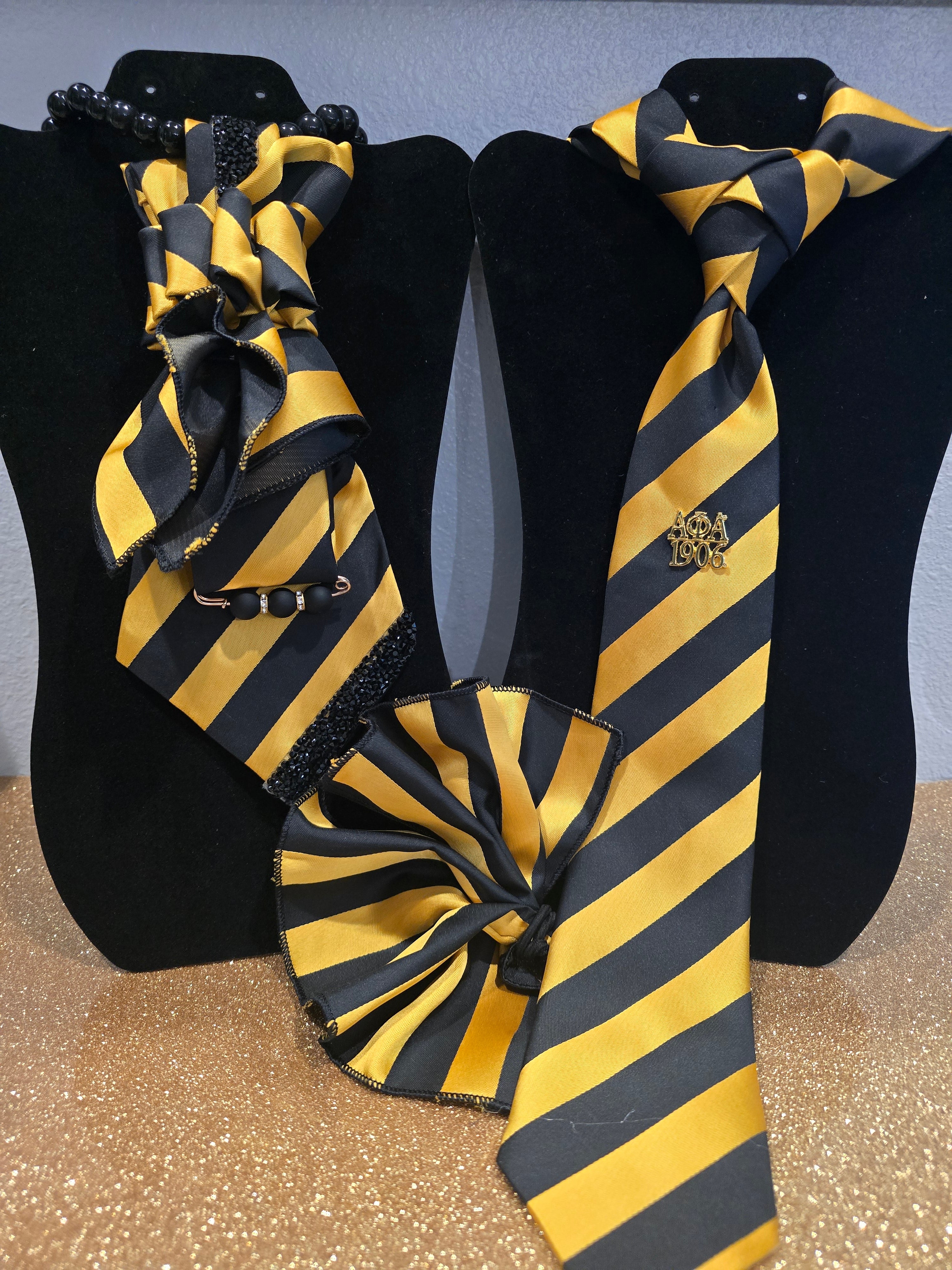 Ice Cold & Dripped in Gold – Alpha Tie Set for Him & His Date