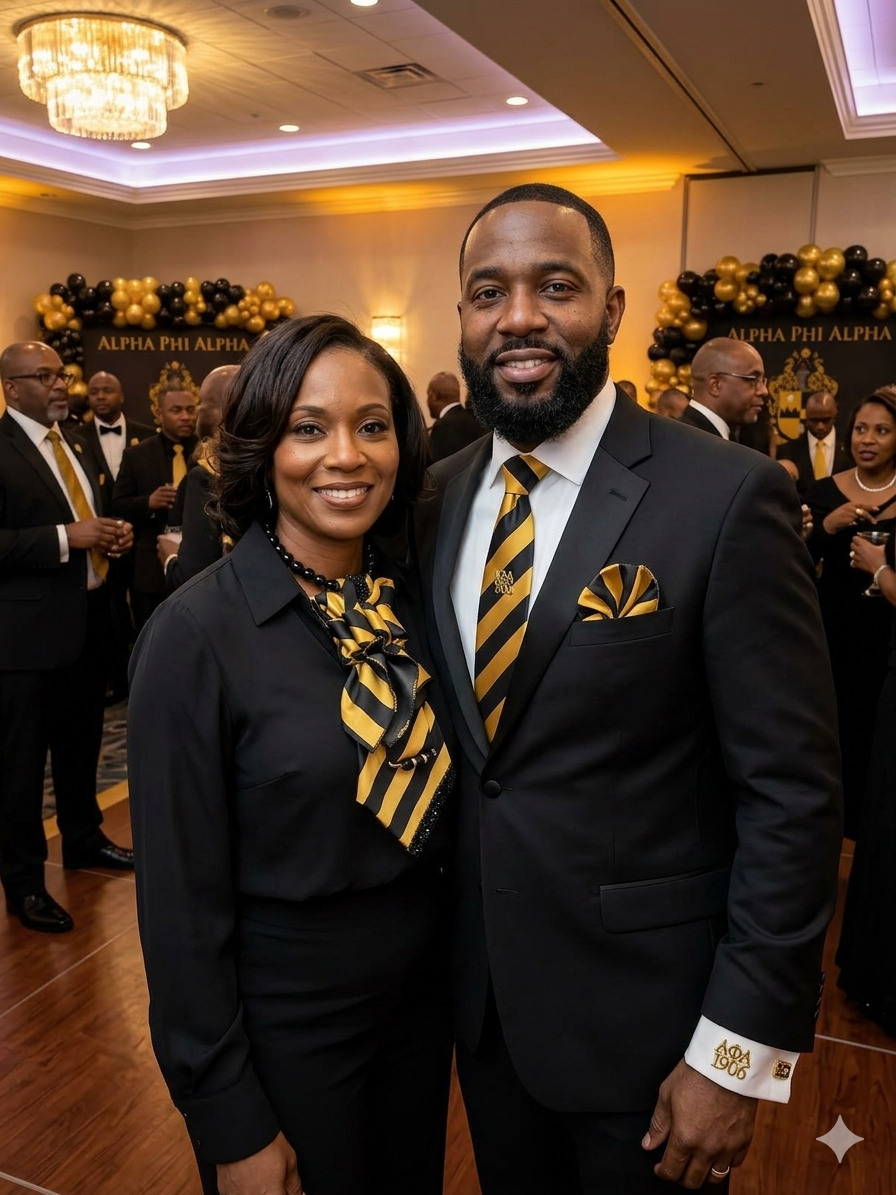 Ice Cold & Dripped in Gold – Alpha Tie Set for Him & His Date