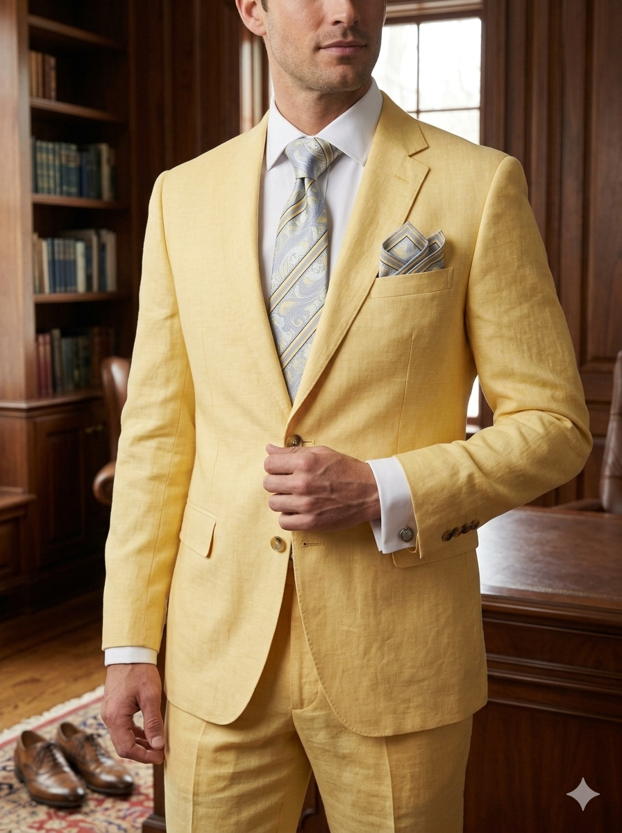 Solar, Silver & Navy – Men's Striped Tie Set with Pocket Square, Cufflinks & Eldredge Knot