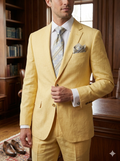 Solar, Silver & Navy – Men's Striped Tie Set with Pocket Square, Cufflinks & Eldredge Knot