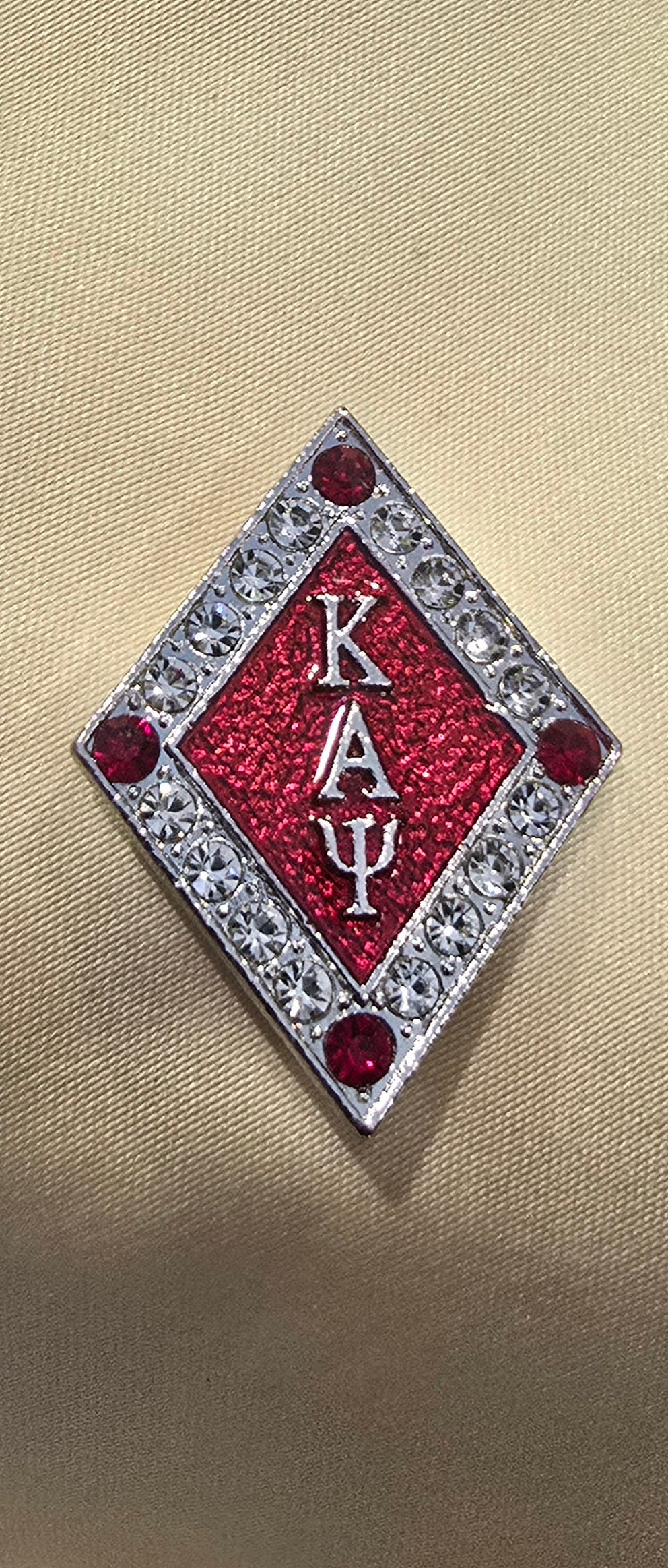 Cream Tie Set with Crimson Jewelry – For Delta Women & Kappa Men